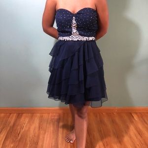 Navy Love Reign Strapless Size 9